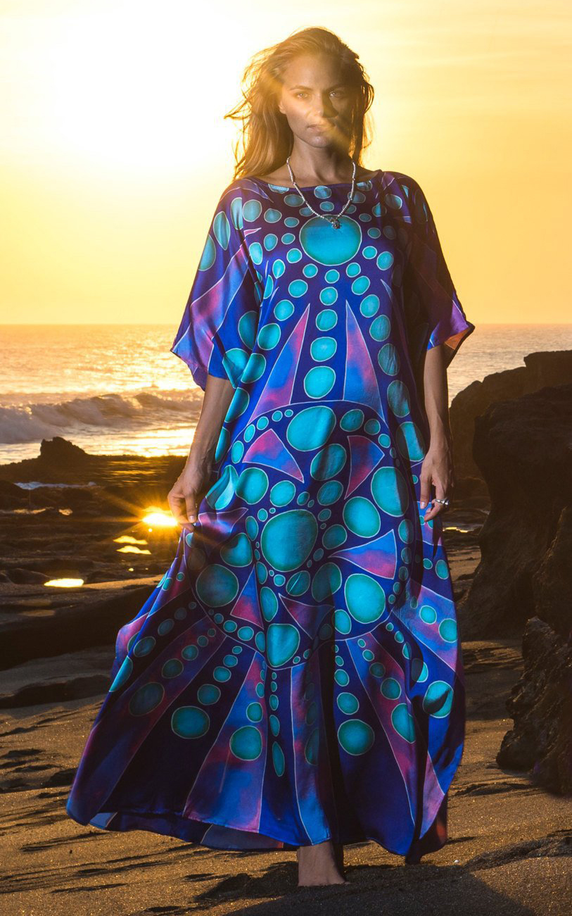 F4815 long boho beach dress